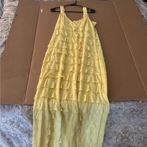 Max Edition Yellow Ruffled Maxi Dress